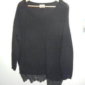 Pins and Needles Black lace sweater